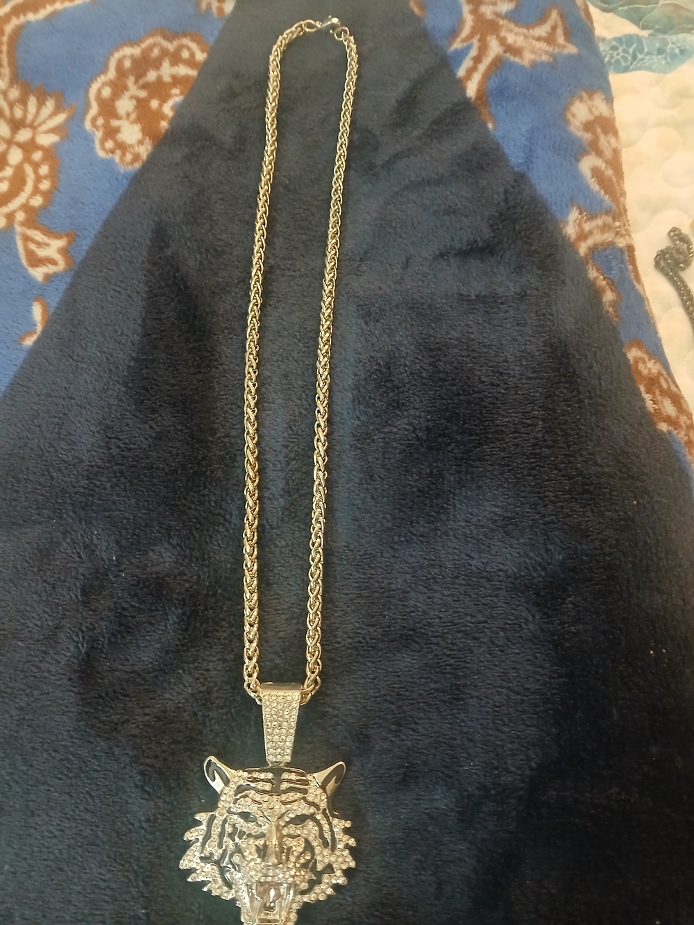 Tiger Head Pendant Necklace